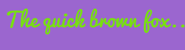 Image with Font Color 78DF12 and Background Color 9B66CF